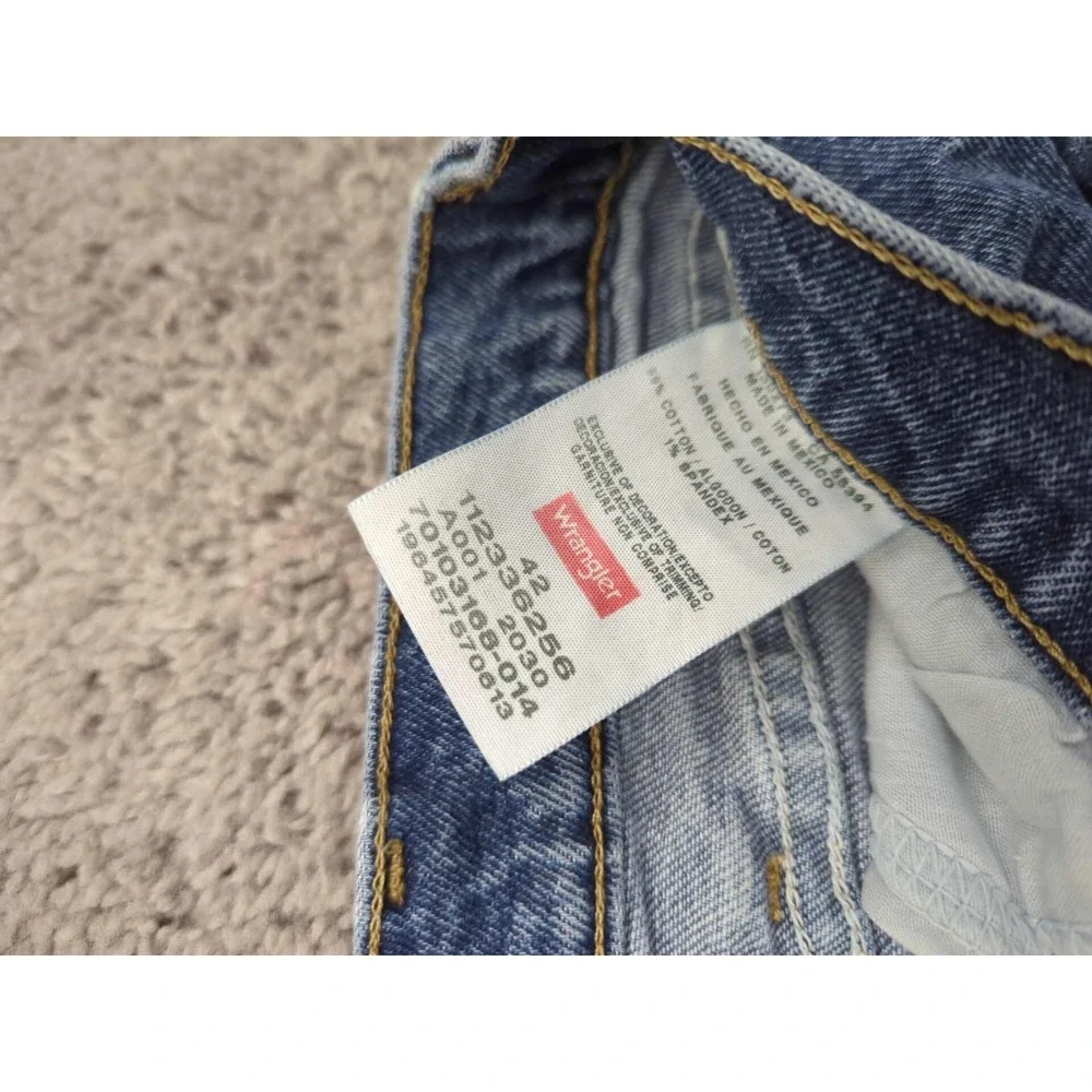 Wrangler Jeans Shorts Mens 42 Blue Denim Straight Leg Stretch Classic‎ Casual